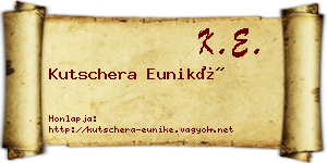 Kutschera Euniké névjegykártya